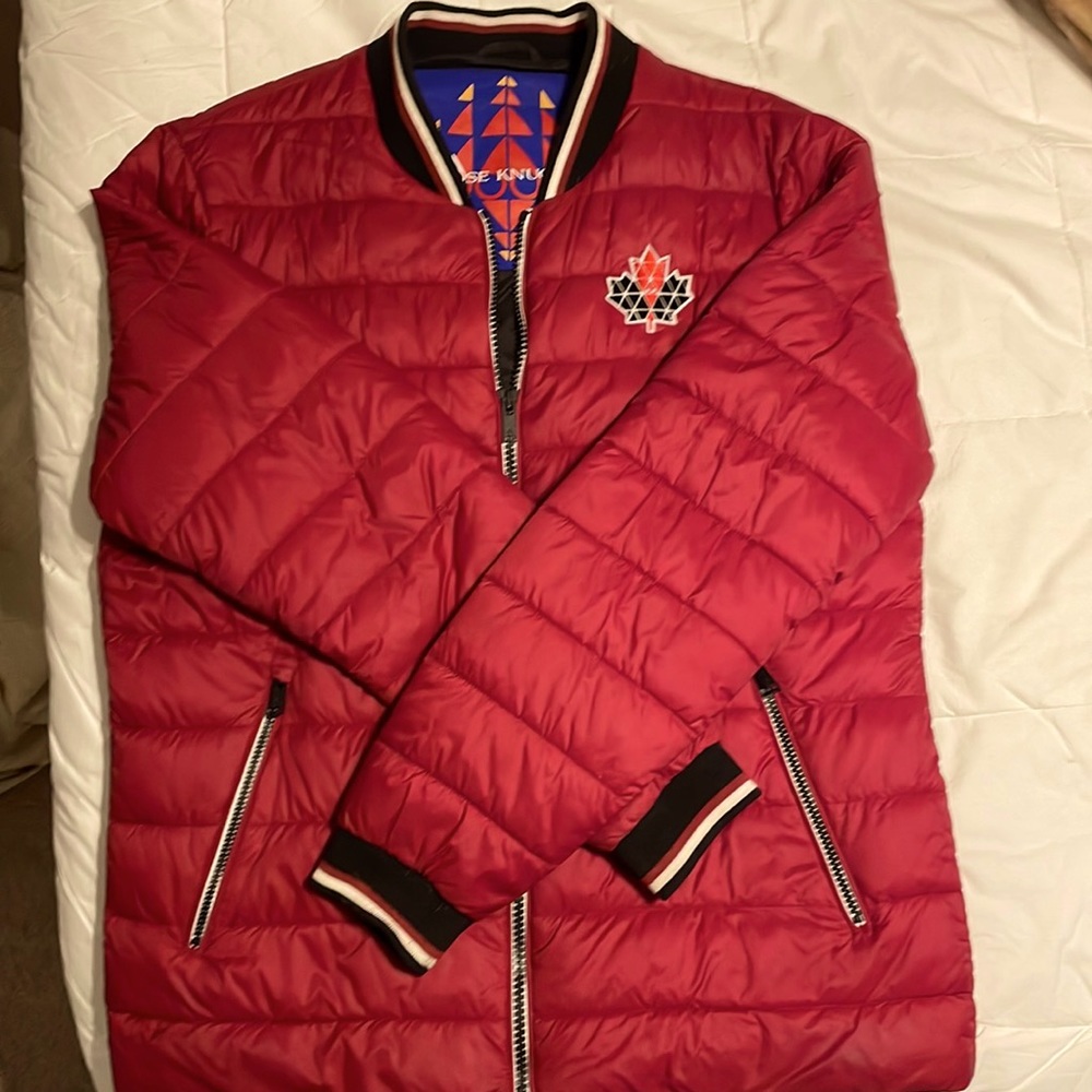 MOOSE KNUCKLES Large bomber jacket.  Excellent condition